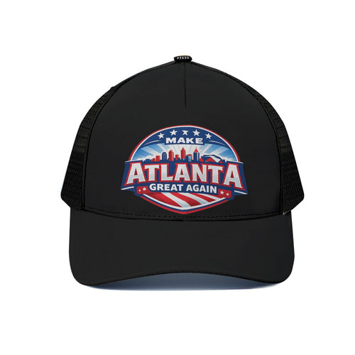 ATL Trucker — Heritage Badge Black Mesh