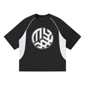 Contrast Piping Panel Raglan T-Shirt
