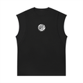 Spliced Panel Sleeveless Muscle T-Shirt
